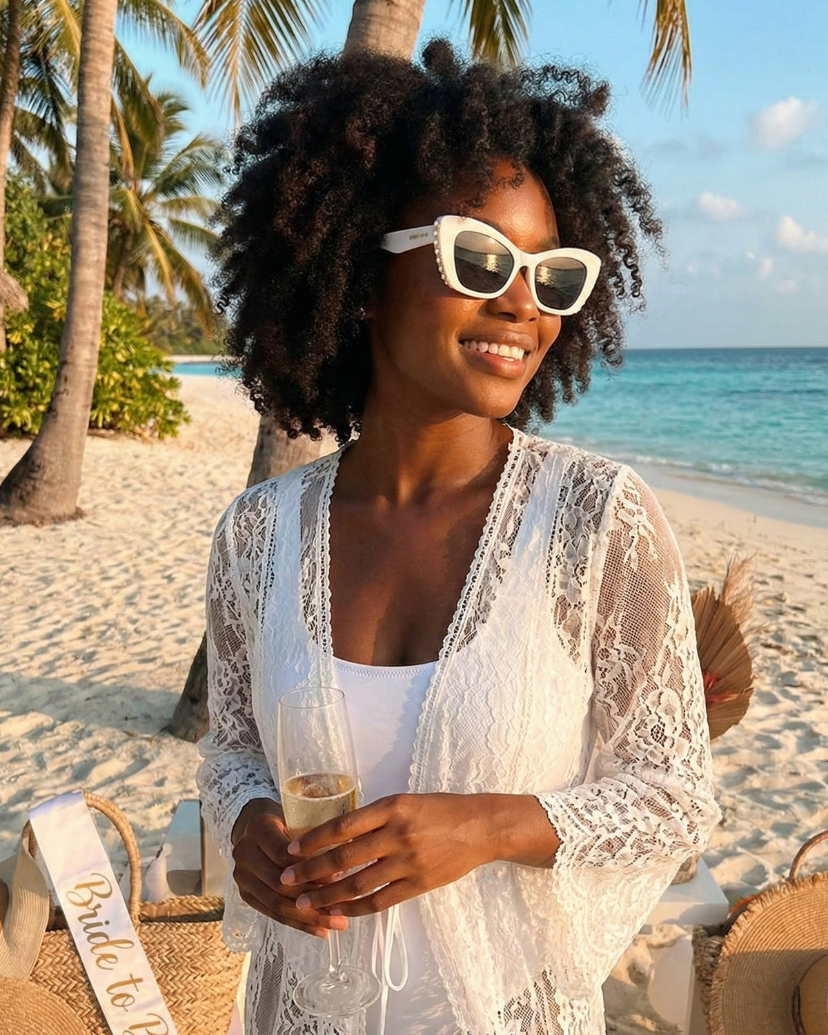 Belle | Pearl Cat-Eye Wedding Sunglasses
