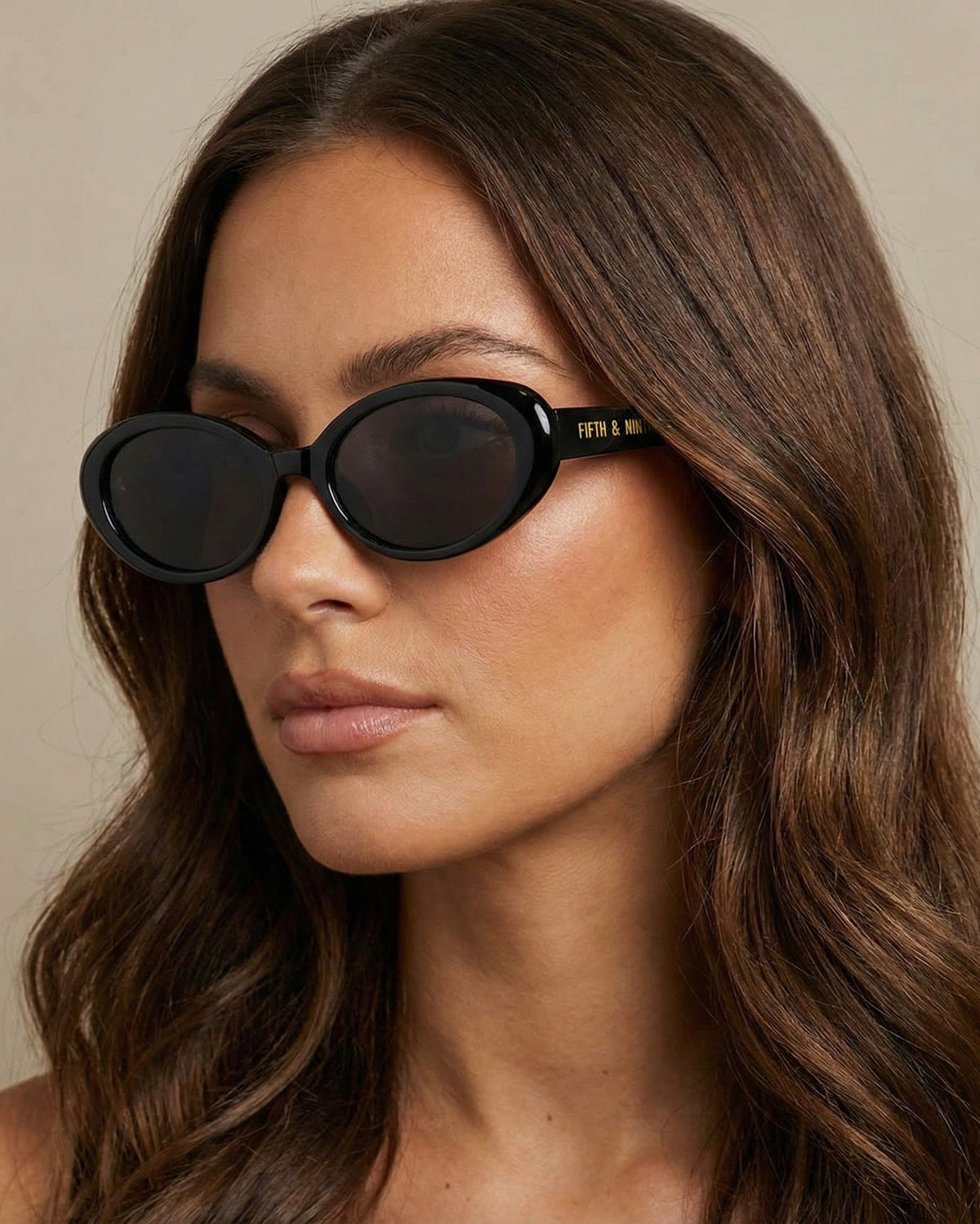 Taya | Wide Oval Polarized Sunglasses | Fifth & Ninth 