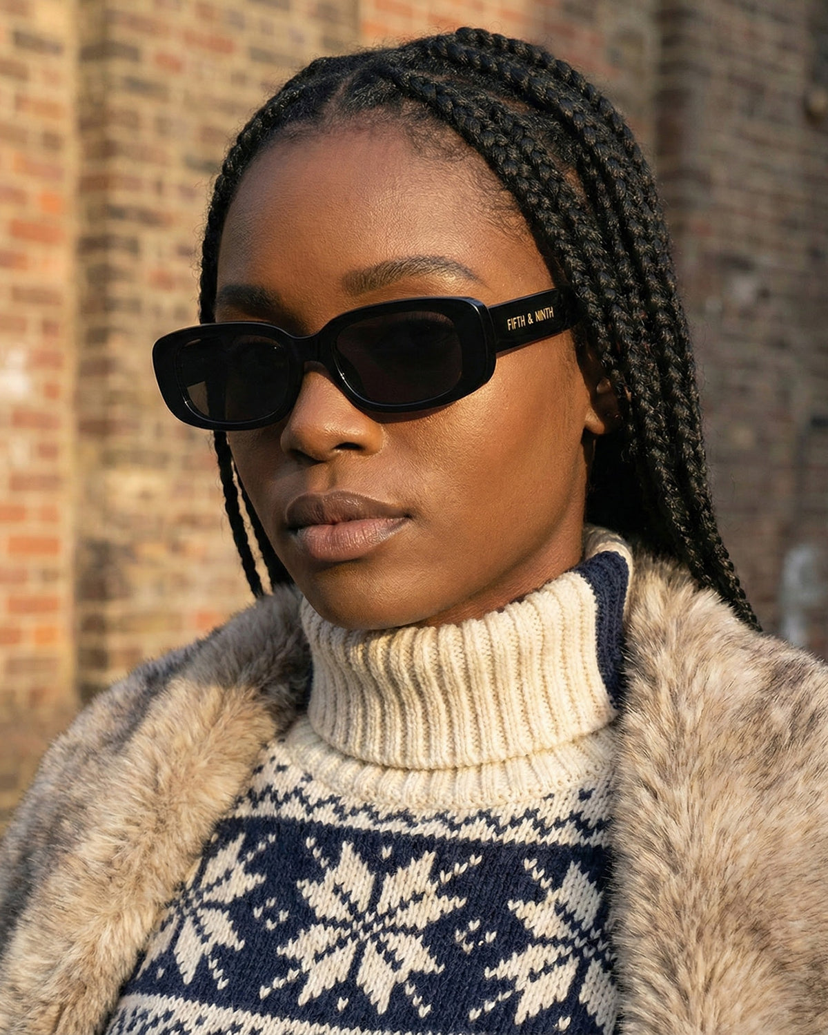 Stylish Black Rectangular Sunglasses
Brand: fifth & ninth Zuri | Rimless Wraparound Sunglasses | Fifth & Ninth – Fifth  main image 2