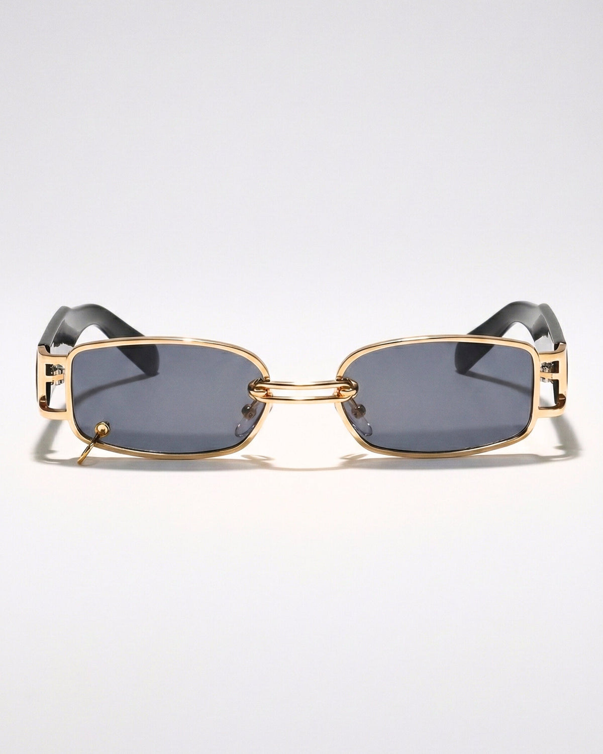 Gold Frame Black Lens Women\'s Sunglasses and Earring Set. Women main image 2