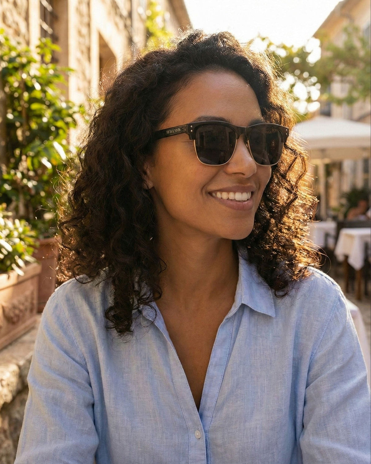 Otis Sunglasses - The Insider Otis | Browline Polarized Sunglasses | Fifth & Ninth – Fifth  main image 2