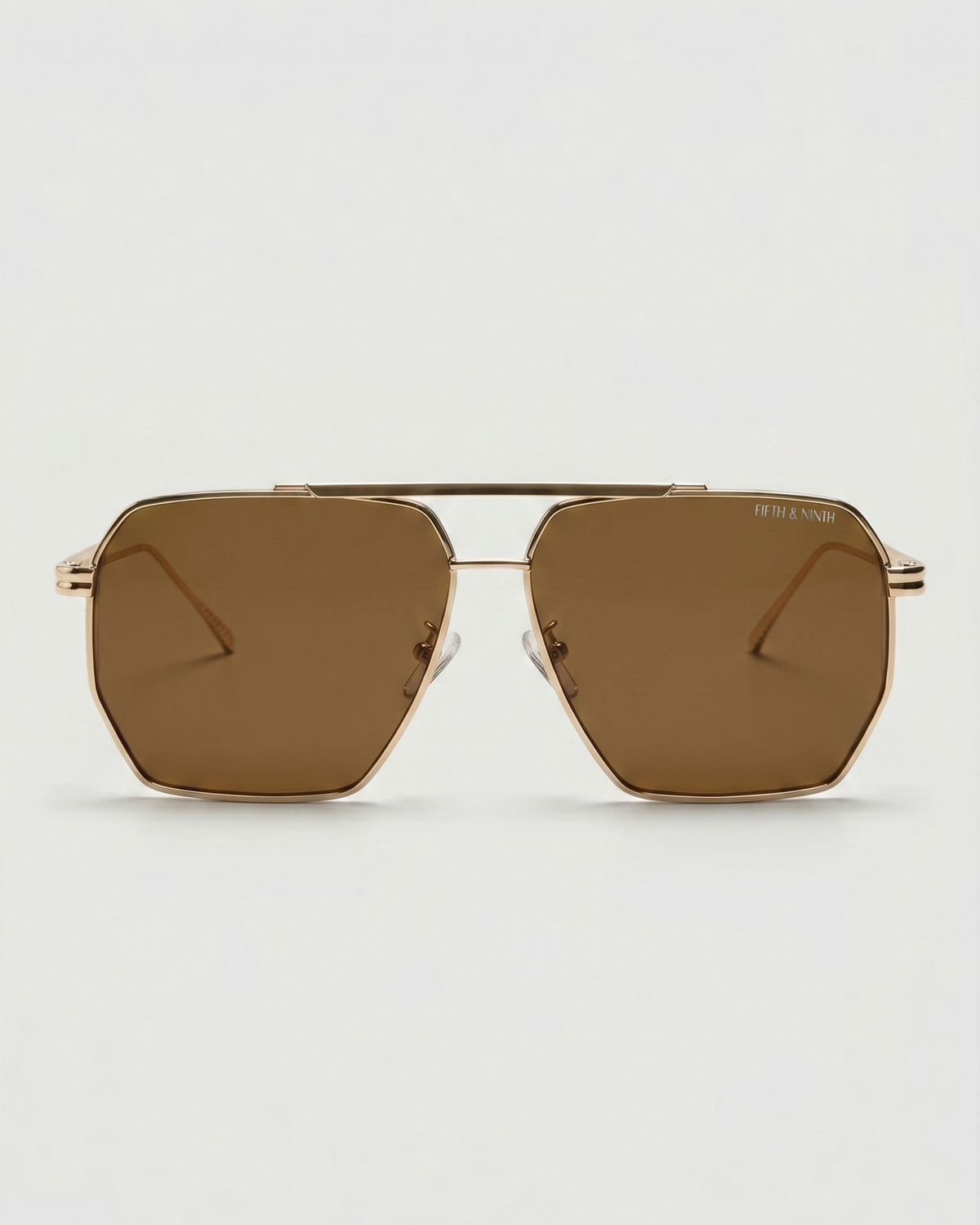 Square Sunglasses with Gold Frame, UV Protection for Driving and Daily Wear Buy Zynic Unisex Men Women Aviator Sunglasses Gold Frame  main image 2