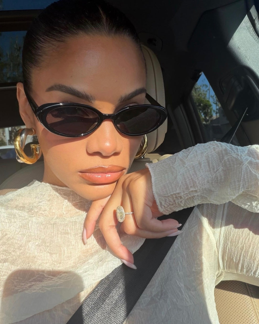 Taya | Wide Oval Polarized Sunglasses | Fifth & Ninth – Fifth and