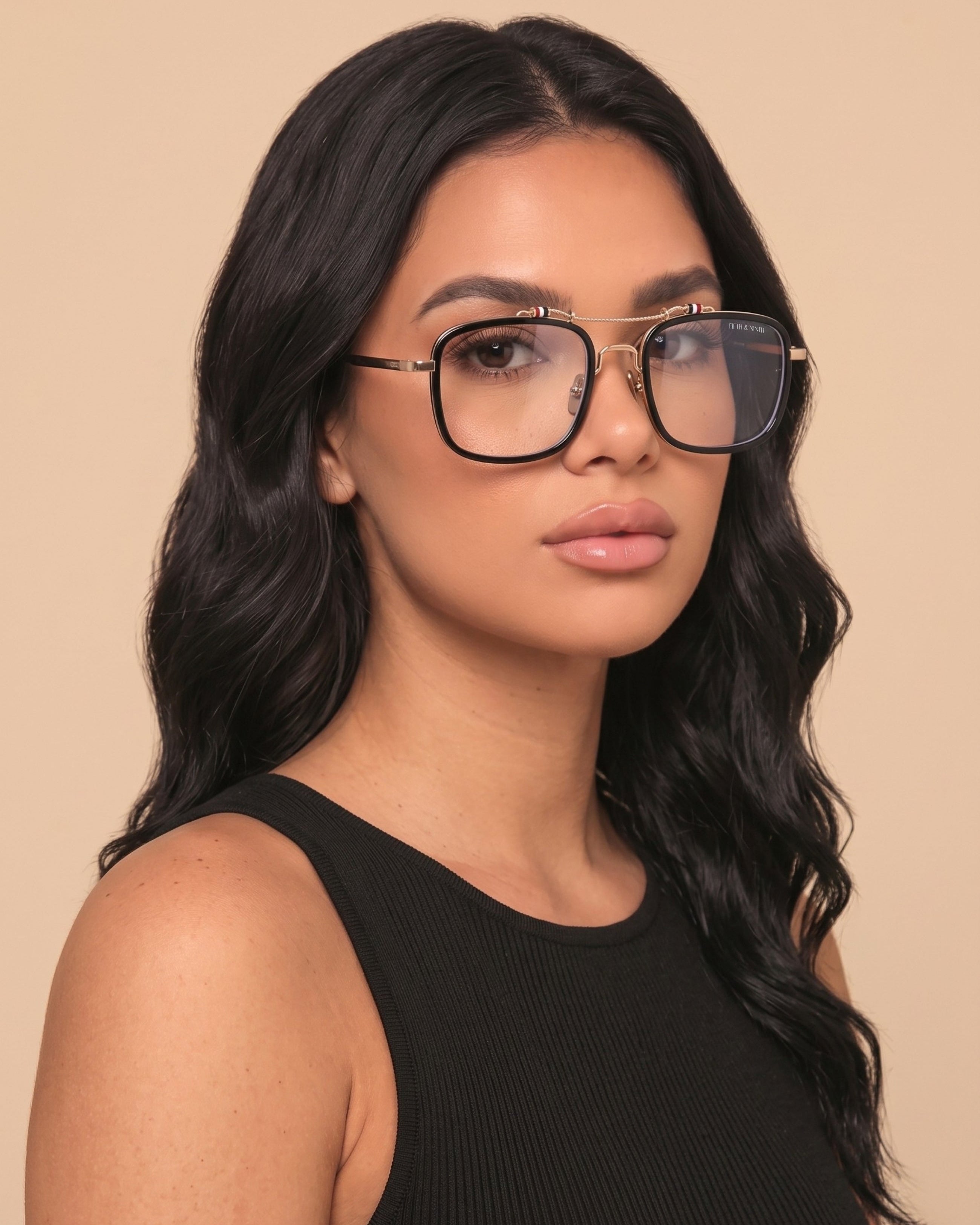 Mira | Aviator Square Blue Light Glasses | Fifth & Ninth – Fifth
