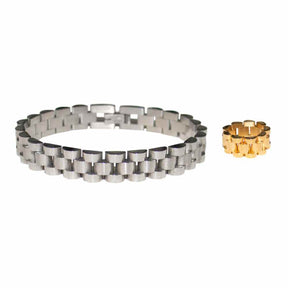 Olivia Watch Strap Bracelet & Ring Bundle - Size 8