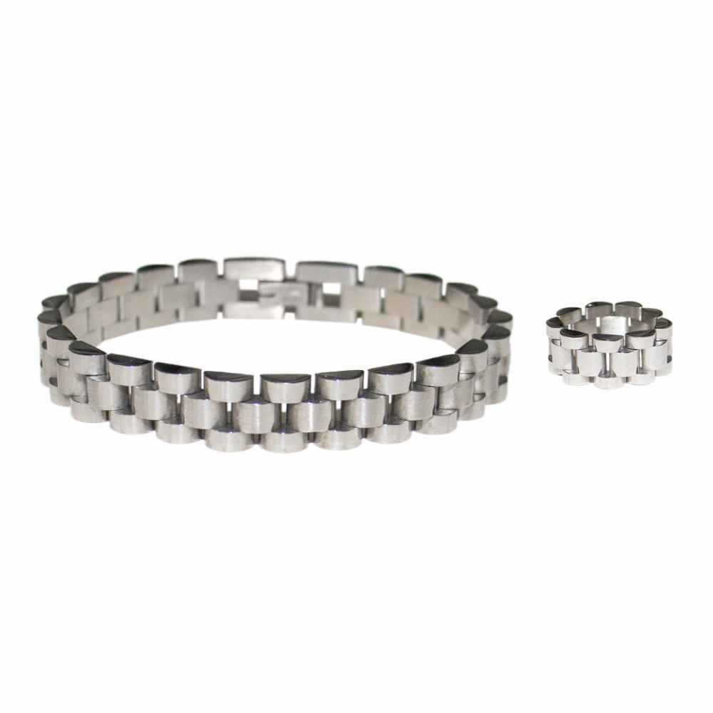 Olivia Watch Strap Bracelet & Ring Bundle - Size 8