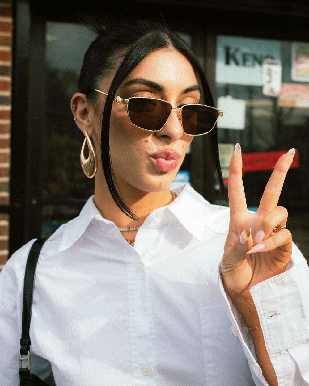 Cleo | Geometric Polarized Sunglasses | Fifth & Ninth – Fifth and