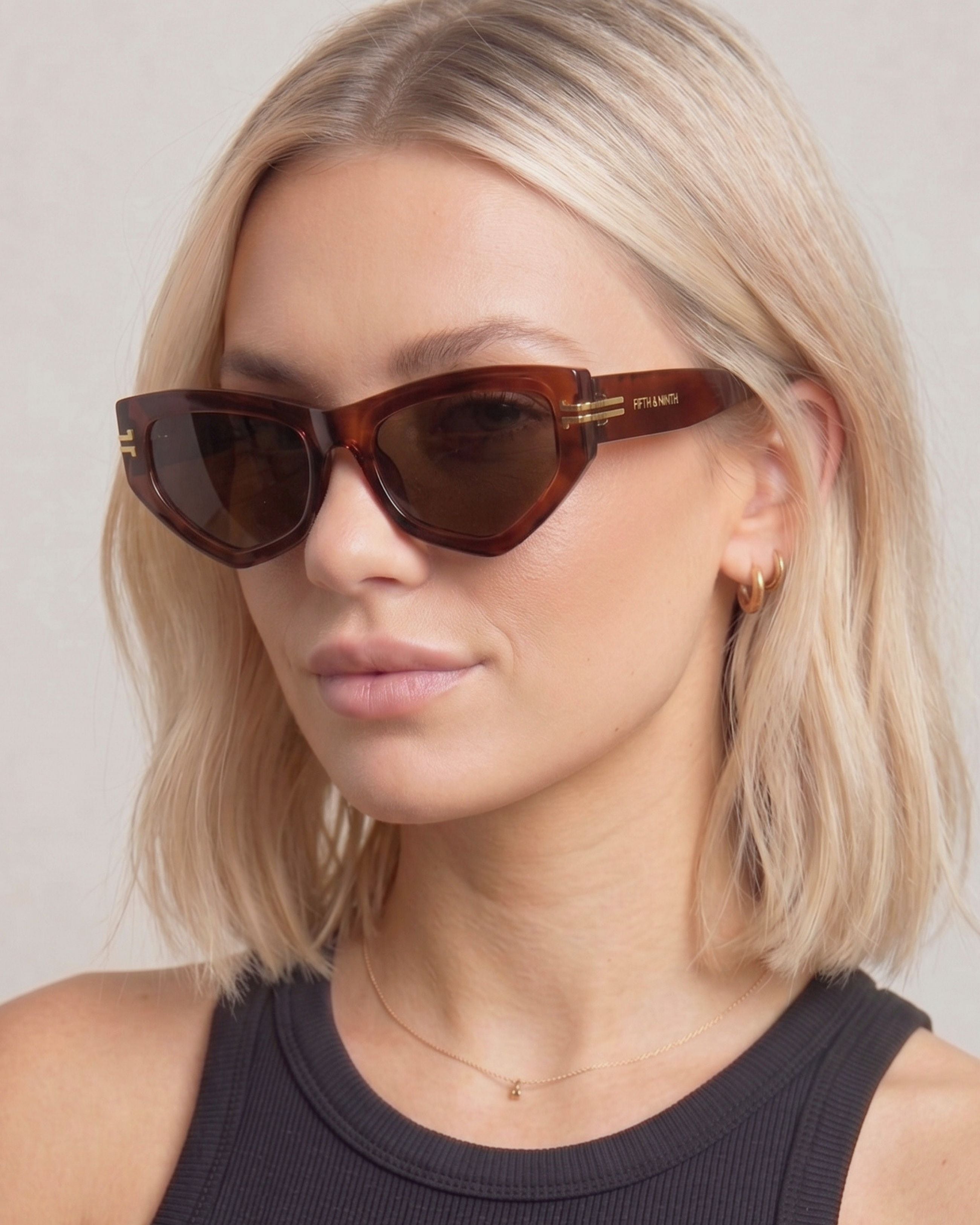 Wren | Geometric Polarized Sunglasses | Fifth & Ninth – Fifth and