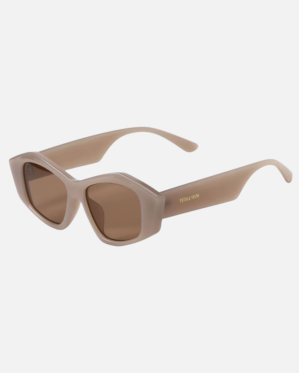 Alaia | Geometric Beveled Polarized Sunglasses | Fifth & Ninth