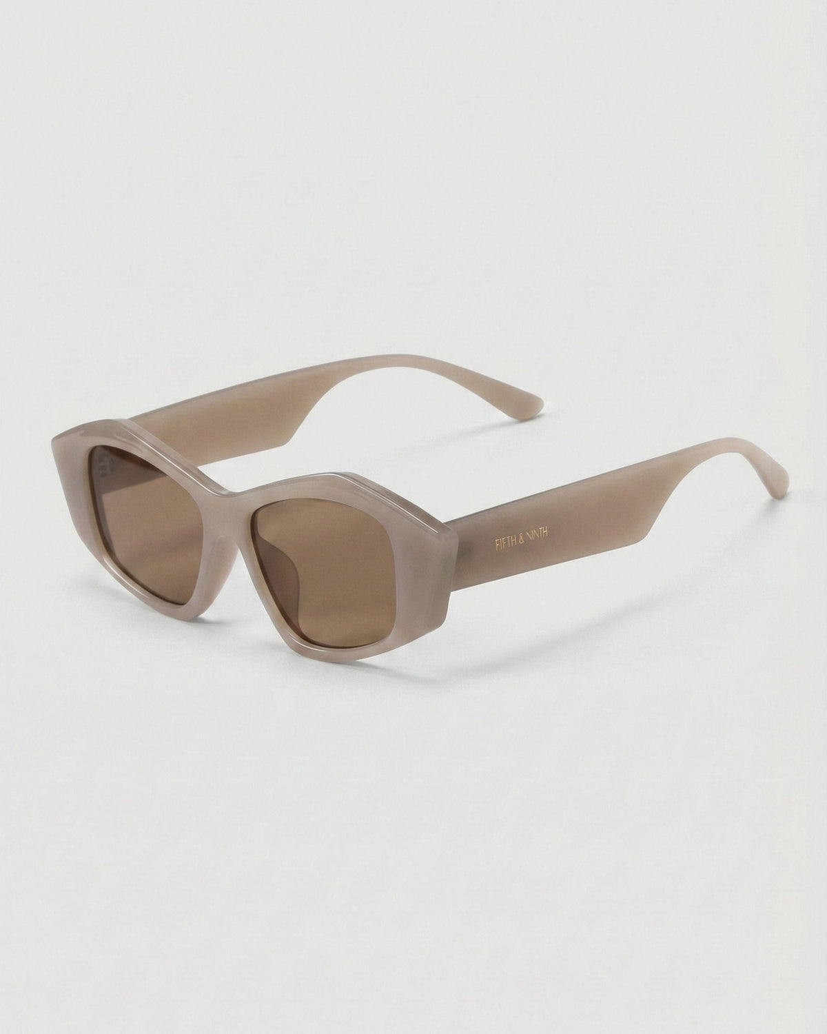 Women’s Bold Oversized Beige And Brown Geometric Sunglasses Amazon.com: Mriendao Trendy Hexagon Sunglasses for Women  main image 2