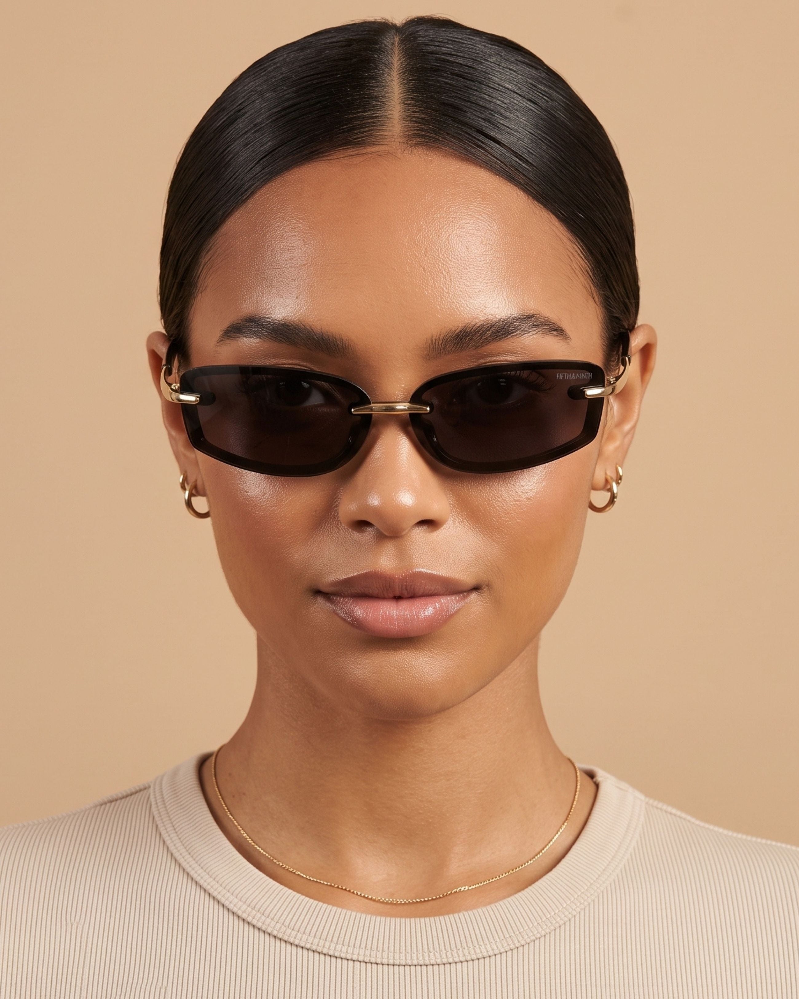 小物 eyebrella Rimless Wraparound Sunglasses Zuri | Rimless Wraparound Sunglasses | Fifth & Ninth – Fifth and Ninth