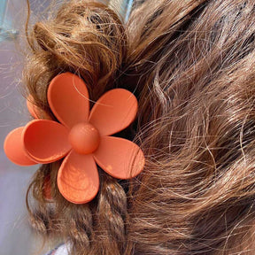 Bloom Hair Clip - Matte Neon Orange