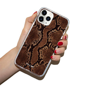 Venom Brown Snake Print iPhone 12 Pro Case