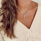 Cute curb chain necklace 3 ways to wear