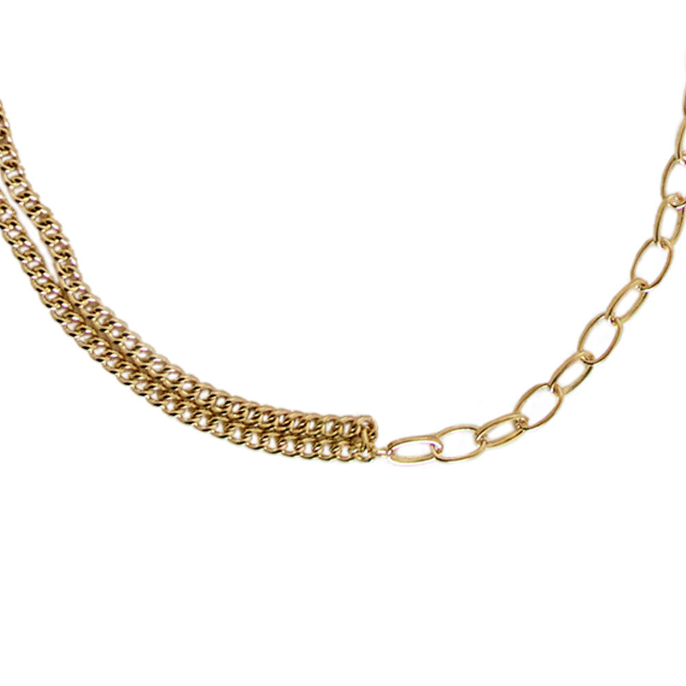Audrey Split Chain & Link Necklace