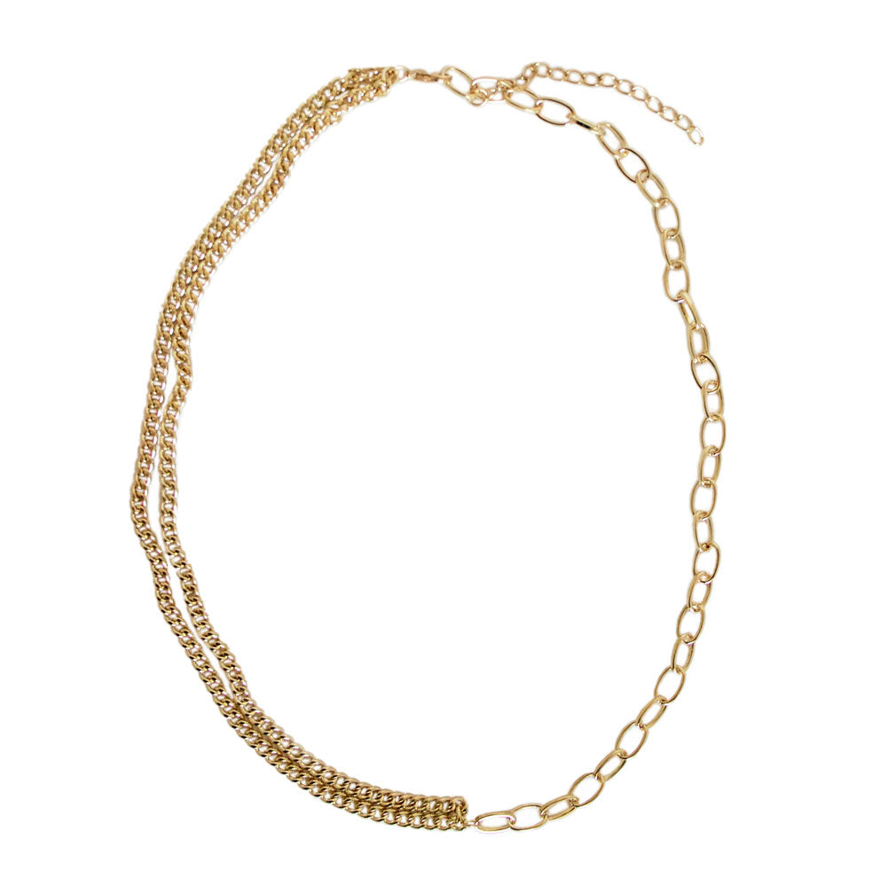 Audrey Split Chain & Link Necklace