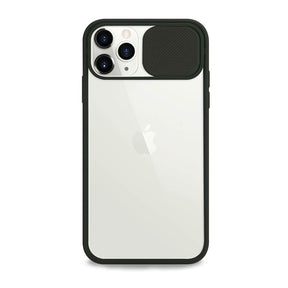 Black sliding lens cover iPhone case