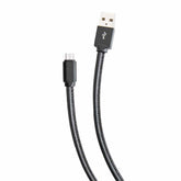 Black Leather Android Cable