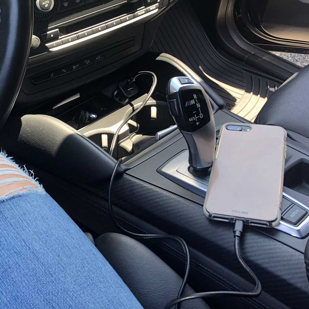 Luxurious Leather Wrapped Car Charger