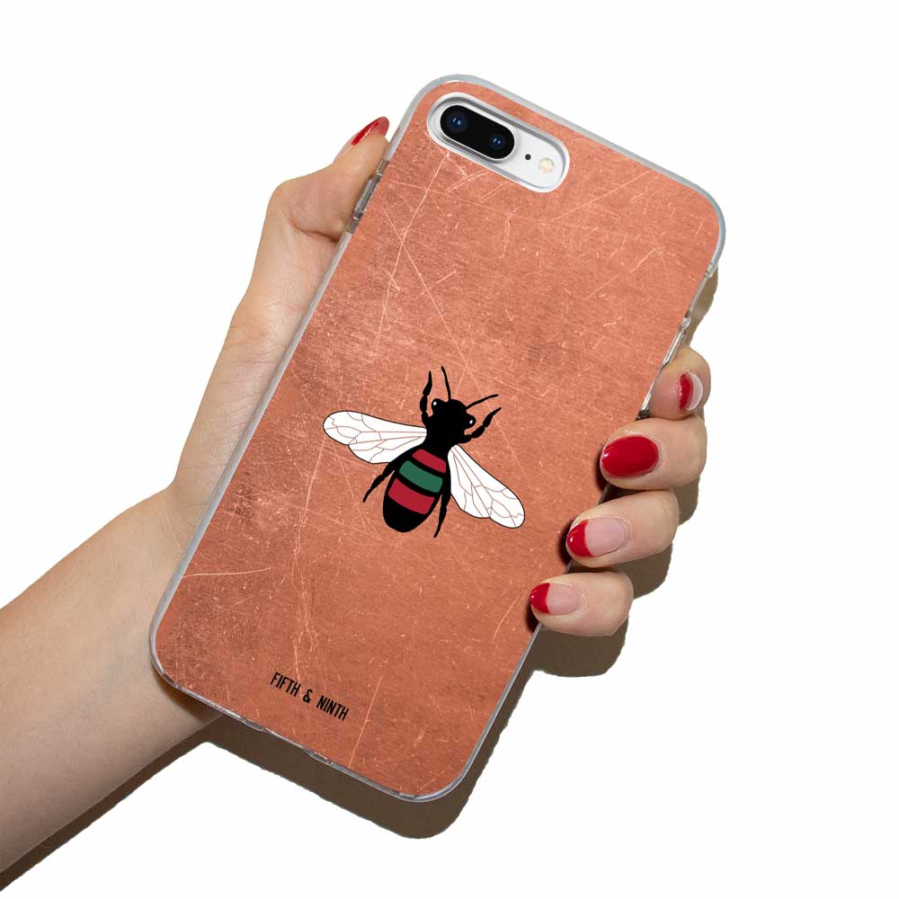 Gucci Pink Leather Blind For Love iPhone 7 Case Gucci