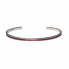 Burgundy silver plated Cuff Bracelet