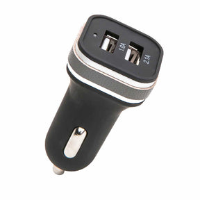 Gray Leather Wrapped Car Charger