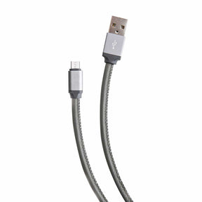 Gray Leather Android Cable