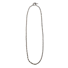 Silver rope chain necklace