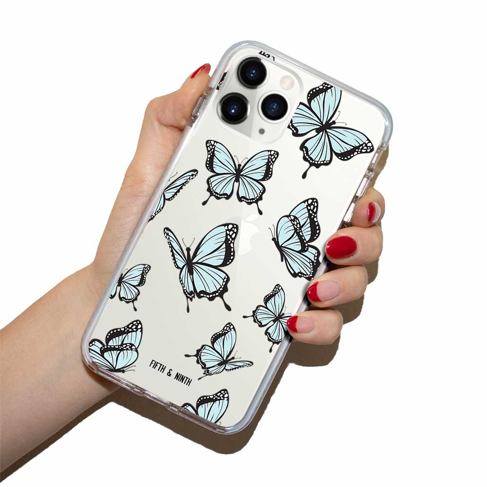 blue butterfly phone case