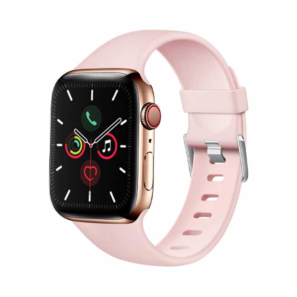 Baby pink silicone apple watch band