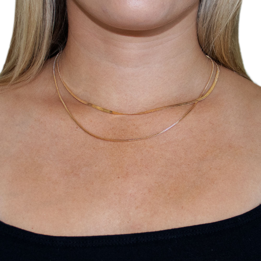 Herringbone Necklace – Beso del Sol Boutique