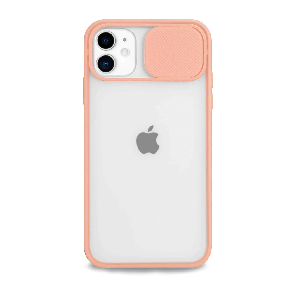 Cute pink sliding camera cover iPhone case