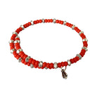 Red Beaded Wrap Bracelet 