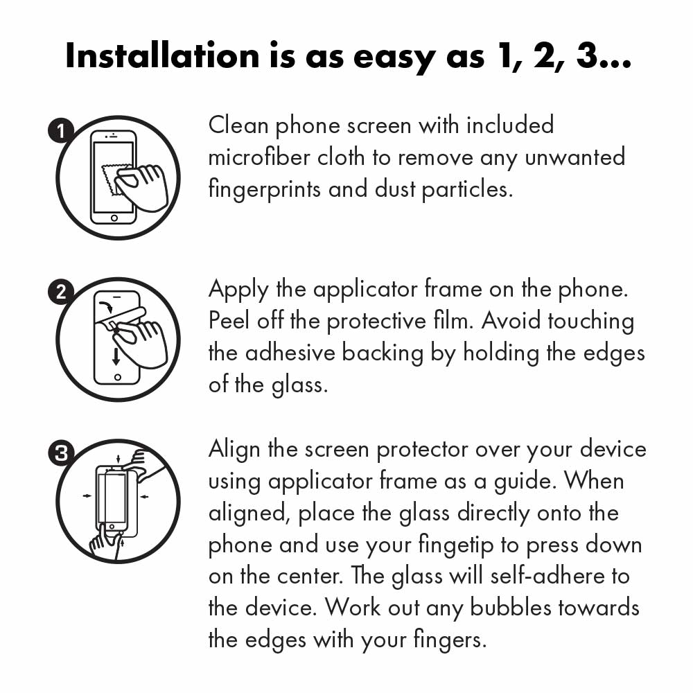 How to install your clear tempered glass screen protector