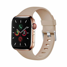 Tan silicone apple watch band