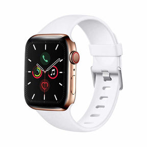 White silicone apple watch band
